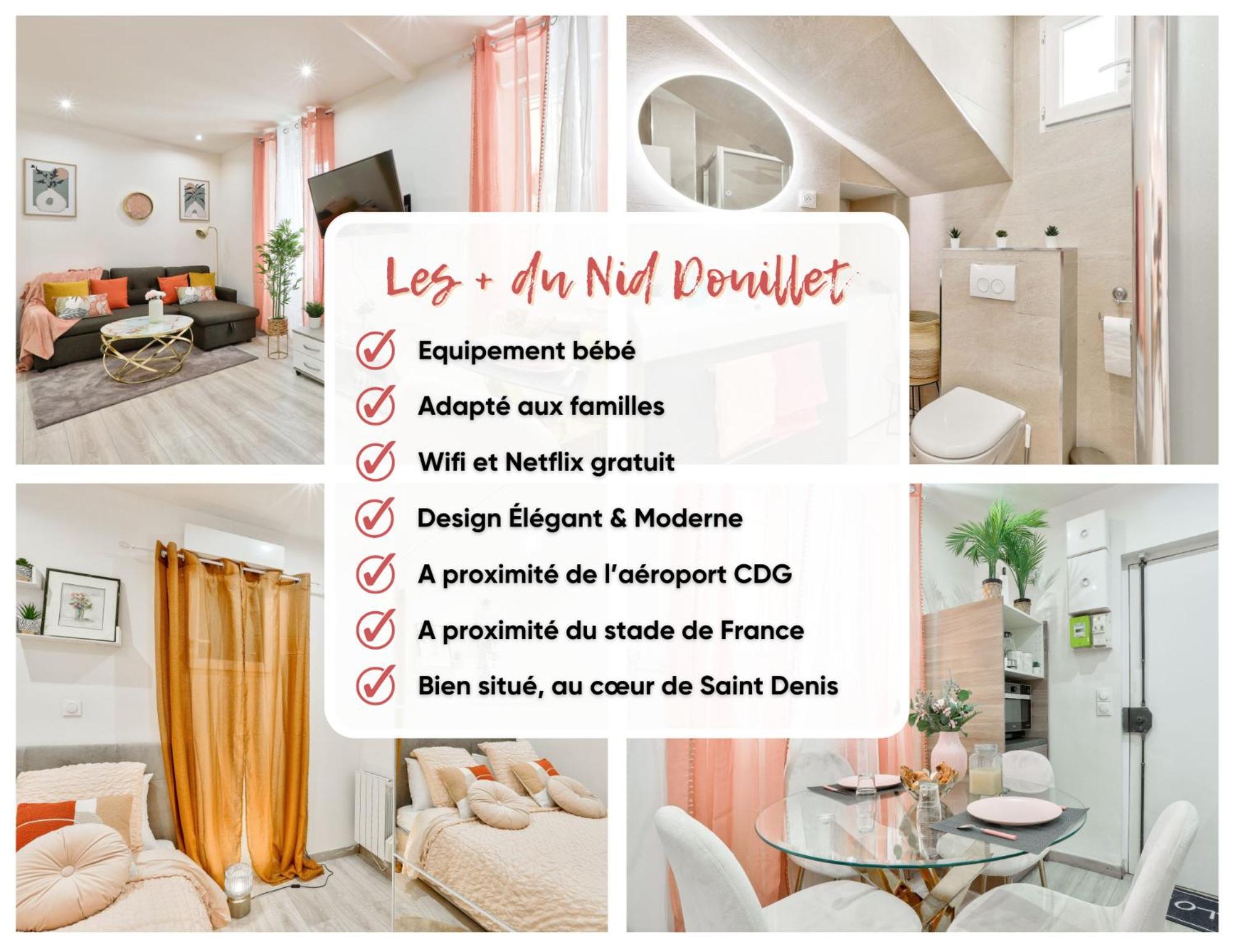 Le Nid Douillet Appartement Confortable A 5 Min Du Stade De France Et Proche De L'Aeroport Cdg サン＝ドニ エクステリア 写真